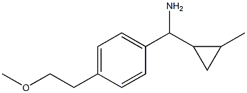 [4-(2-methoxyethyl)phenyl](2-methylcyclopropyl)methanamine Struktur