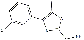 [4-(3-chlorophenyl)-5-methyl-1,3-thiazol-2-yl]methanamine Struktur