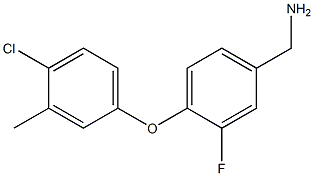 [4-(4-chloro-3-methylphenoxy)-3-fluorophenyl]methanamine Struktur