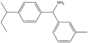 [4-(butan-2-yl)phenyl](3-methylphenyl)methanamine Struktur