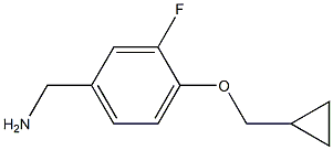 [4-(cyclopropylmethoxy)-3-fluorophenyl]methanamine Struktur