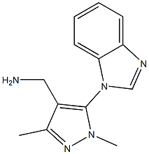 [5-(1H-1,3-benzodiazol-1-yl)-1,3-dimethyl-1H-pyrazol-4-yl]methanamine Struktur