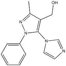 [5-(1H-imidazol-1-yl)-3-methyl-1-phenyl-1H-pyrazol-4-yl]methanol Struktur