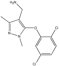 [5-(2,5-dichlorophenoxy)-1,3-dimethyl-1H-pyrazol-4-yl]methanamine Struktur