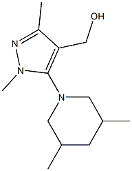 [5-(3,5-dimethylpiperidin-1-yl)-1,3-dimethyl-1H-pyrazol-4-yl]methanol Struktur