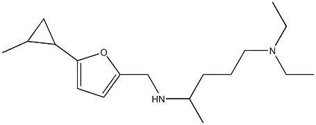 [5-(diethylamino)pentan-2-yl]({[5-(2-methylcyclopropyl)furan-2-yl]methyl})amine Struktur