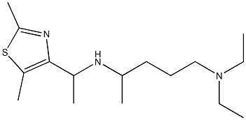 [5-(diethylamino)pentan-2-yl][1-(2,5-dimethyl-1,3-thiazol-4-yl)ethyl]amine Struktur