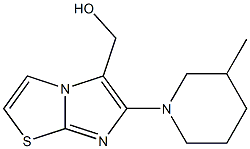 [6-(3-methylpiperidin-1-yl)imidazo[2,1-b][1,3]thiazol-5-yl]methanol Struktur