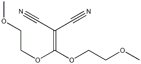 [bis(2-methoxyethoxy)methylene]malononitrile Struktur