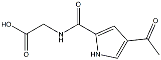 {[(4-acetyl-1H-pyrrol-2-yl)carbonyl]amino}acetic acid Struktur