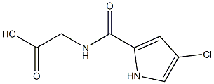 {[(4-chloro-1H-pyrrol-2-yl)carbonyl]amino}acetic acid Struktur