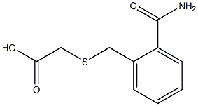 {[2-(aminocarbonyl)benzyl]thio}acetic acid Struktur