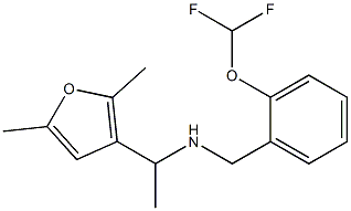 {[2-(difluoromethoxy)phenyl]methyl}[1-(2,5-dimethylfuran-3-yl)ethyl]amine Struktur