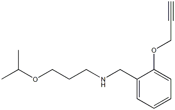 {[2-(prop-2-yn-1-yloxy)phenyl]methyl}[3-(propan-2-yloxy)propyl]amine Struktur