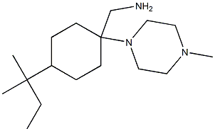 {[4-(1,1-dimethylpropyl)-1-(4-methylpiperazin-1-yl)cyclohexyl]methyl}amine Struktur