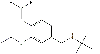 {[4-(difluoromethoxy)-3-ethoxyphenyl]methyl}(2-methylbutan-2-yl)amine Struktur