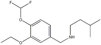 {[4-(difluoromethoxy)-3-ethoxyphenyl]methyl}(3-methylbutyl)amine Struktur