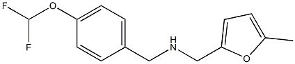 {[4-(difluoromethoxy)phenyl]methyl}[(5-methylfuran-2-yl)methyl]amine Struktur