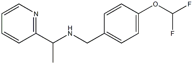 {[4-(difluoromethoxy)phenyl]methyl}[1-(pyridin-2-yl)ethyl]amine Struktur