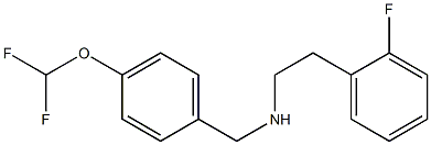 {[4-(difluoromethoxy)phenyl]methyl}[2-(2-fluorophenyl)ethyl]amine Struktur