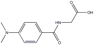 {[4-(dimethylamino)benzoyl]amino}acetic acid Struktur