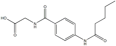 {[4-(pentanoylamino)benzoyl]amino}acetic acid Struktur