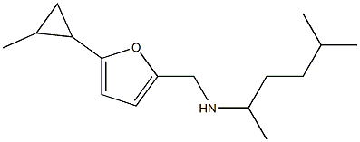 {[5-(2-methylcyclopropyl)furan-2-yl]methyl}(5-methylhexan-2-yl)amine Struktur