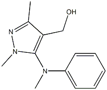 {1,3-dimethyl-5-[methyl(phenyl)amino]-1H-pyrazol-4-yl}methanol Struktur