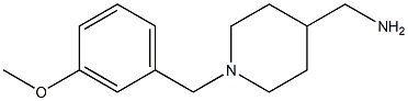 {1-[(3-methoxyphenyl)methyl]piperidin-4-yl}methanamine Struktur