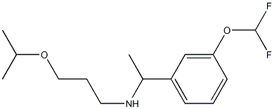 {1-[3-(difluoromethoxy)phenyl]ethyl}[3-(propan-2-yloxy)propyl]amine Struktur