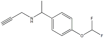 {1-[4-(difluoromethoxy)phenyl]ethyl}(prop-2-yn-1-yl)amine Struktur