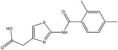 {2-[(2,4-dimethylbenzoyl)amino]-1,3-thiazol-4-yl}acetic acid Struktur