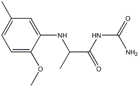 {2-[(2-methoxy-5-methylphenyl)amino]propanoyl}urea Struktur