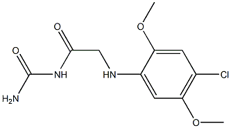 {2-[(4-chloro-2,5-dimethoxyphenyl)amino]acetyl}urea Struktur