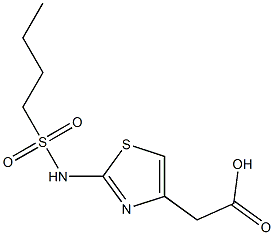 {2-[(butylsulfonyl)amino]-1,3-thiazol-4-yl}acetic acid Struktur