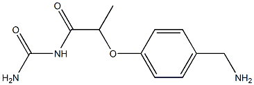 {2-[4-(aminomethyl)phenoxy]propanoyl}urea Struktur