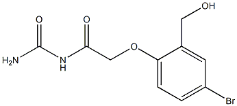 {2-[4-bromo-2-(hydroxymethyl)phenoxy]acetyl}urea Struktur