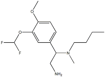 {2-amino-1-[3-(difluoromethoxy)-4-methoxyphenyl]ethyl}(butyl)methylamine Struktur