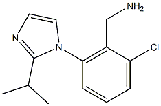 {2-chloro-6-[2-(propan-2-yl)-1H-imidazol-1-yl]phenyl}methanamine Struktur