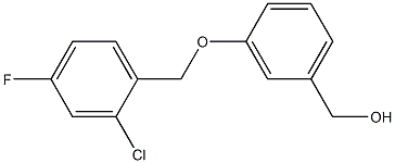 {3-[(2-chloro-4-fluorophenyl)methoxy]phenyl}methanol Struktur