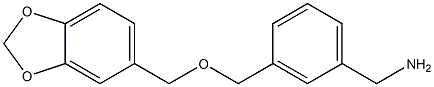 {3-[(2H-1,3-benzodioxol-5-ylmethoxy)methyl]phenyl}methanamine Struktur