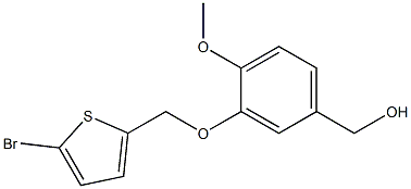 {3-[(5-bromothiophen-2-yl)methoxy]-4-methoxyphenyl}methanol Struktur