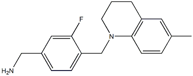 {3-fluoro-4-[(6-methyl-1,2,3,4-tetrahydroquinolin-1-yl)methyl]phenyl}methanamine Struktur