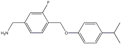 {3-fluoro-4-[4-(propan-2-yl)phenoxymethyl]phenyl}methanamine Struktur