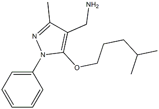 {3-methyl-5-[(4-methylpentyl)oxy]-1-phenyl-1H-pyrazol-4-yl}methanamine Struktur