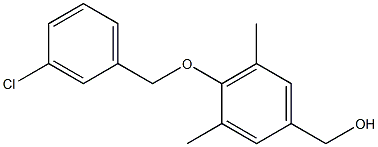 {4-[(3-chlorophenyl)methoxy]-3,5-dimethylphenyl}methanol Struktur