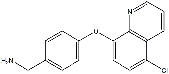 {4-[(5-chloroquinolin-8-yl)oxy]phenyl}methanamine Struktur