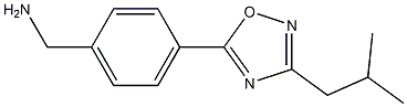 {4-[3-(2-methylpropyl)-1,2,4-oxadiazol-5-yl]phenyl}methanamine Struktur