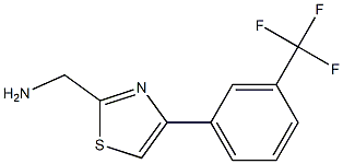 {4-[3-(trifluoromethyl)phenyl]-1,3-thiazol-2-yl}methanamine Struktur