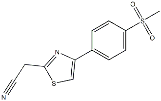 {4-[4-(methylsulfonyl)phenyl]-1,3-thiazol-2-yl}acetonitrile Struktur